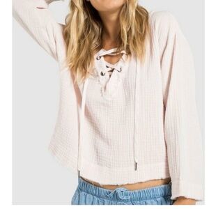Anthropologie Cloth & Stone gauze textured top